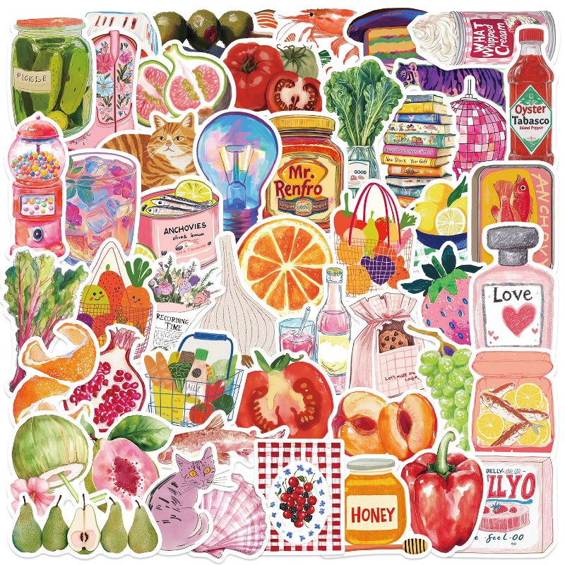 Phone Accessories For Kids - 50 Buah/Set Stiker Jurnal Buku Tempel