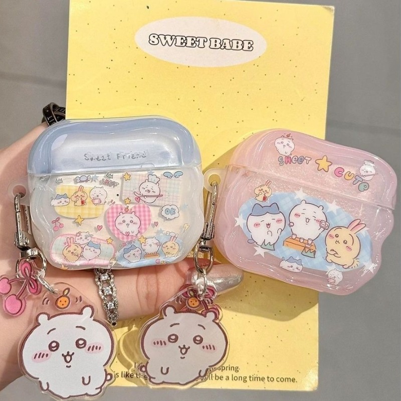 Airpod Case Cover - Casing Pelindung Chiikawaed Lucu Kompatibel dengan