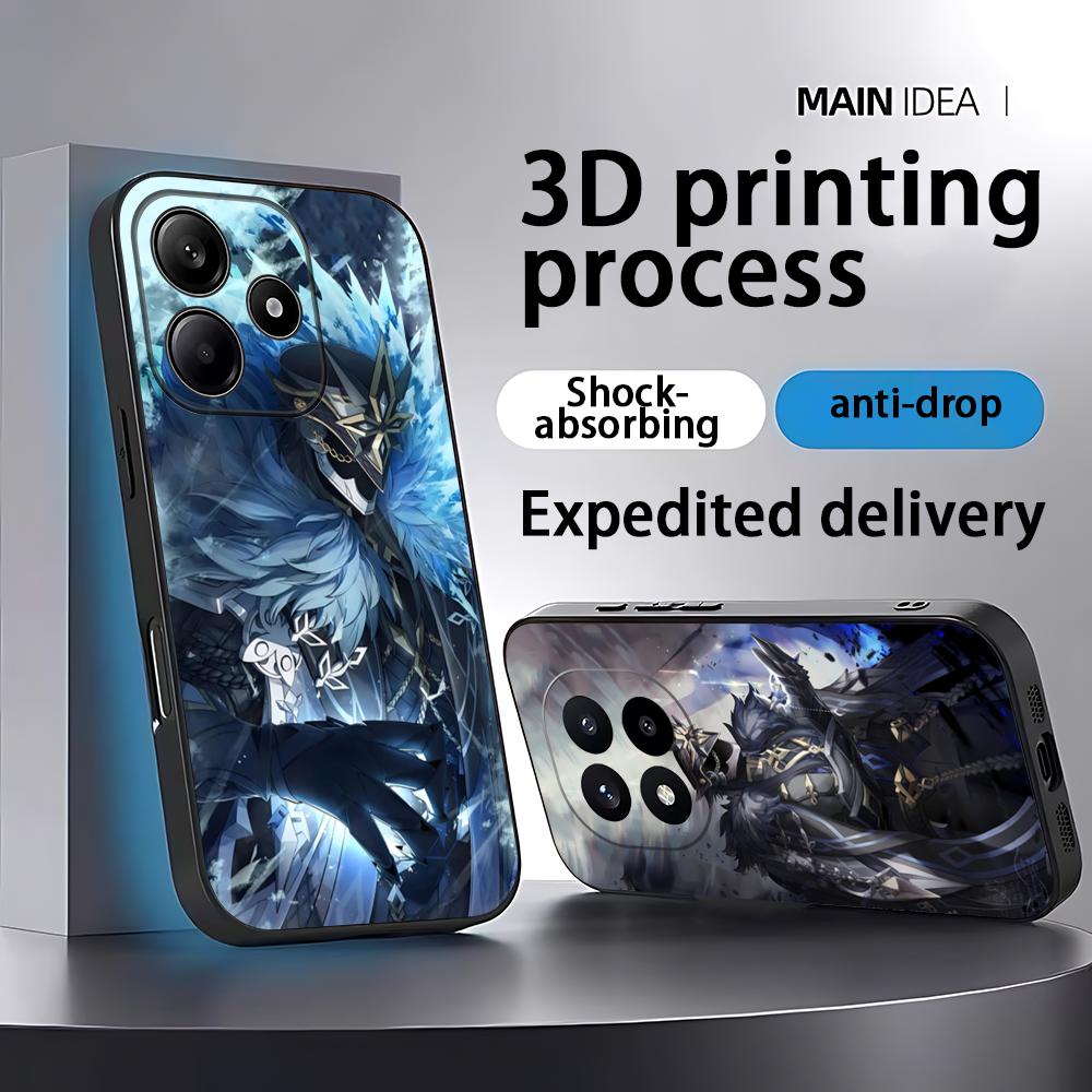 Xiaomi Redmi Note 14 - Casing Ponsel Genshin Impact Capitano untuk