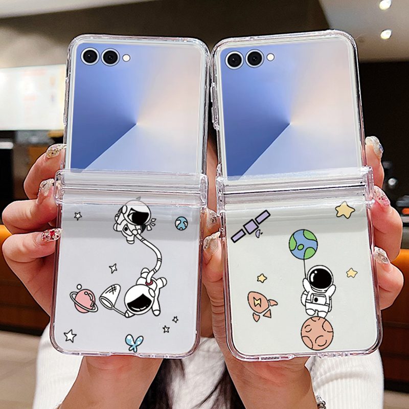 Phone Case Clear - Casing Ponsel Lipat Pola Astronot untuk