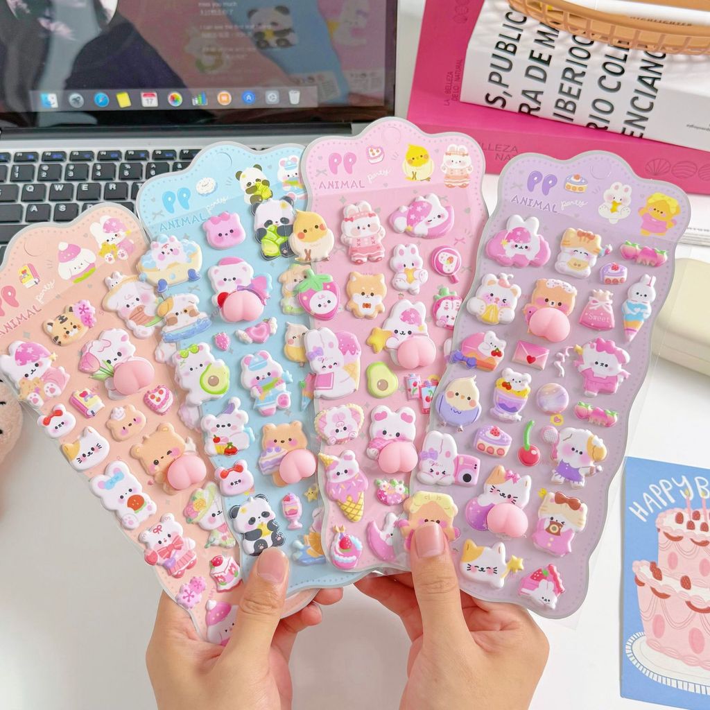 4 Buah Stiker Anak 3D Lembut B - Phone Accessories For Kids ulasan dan harga