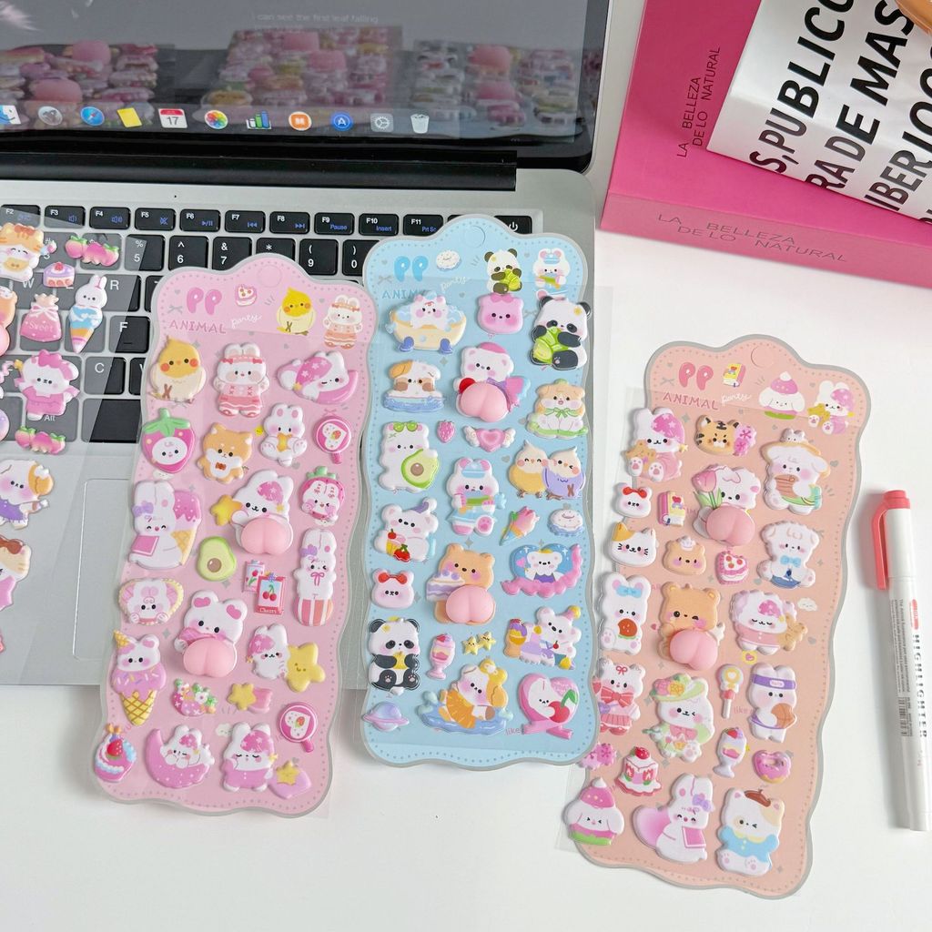 4 Buah Stiker Anak 3D Lembut B - Phone Accessories For Kids ulasan dan harga