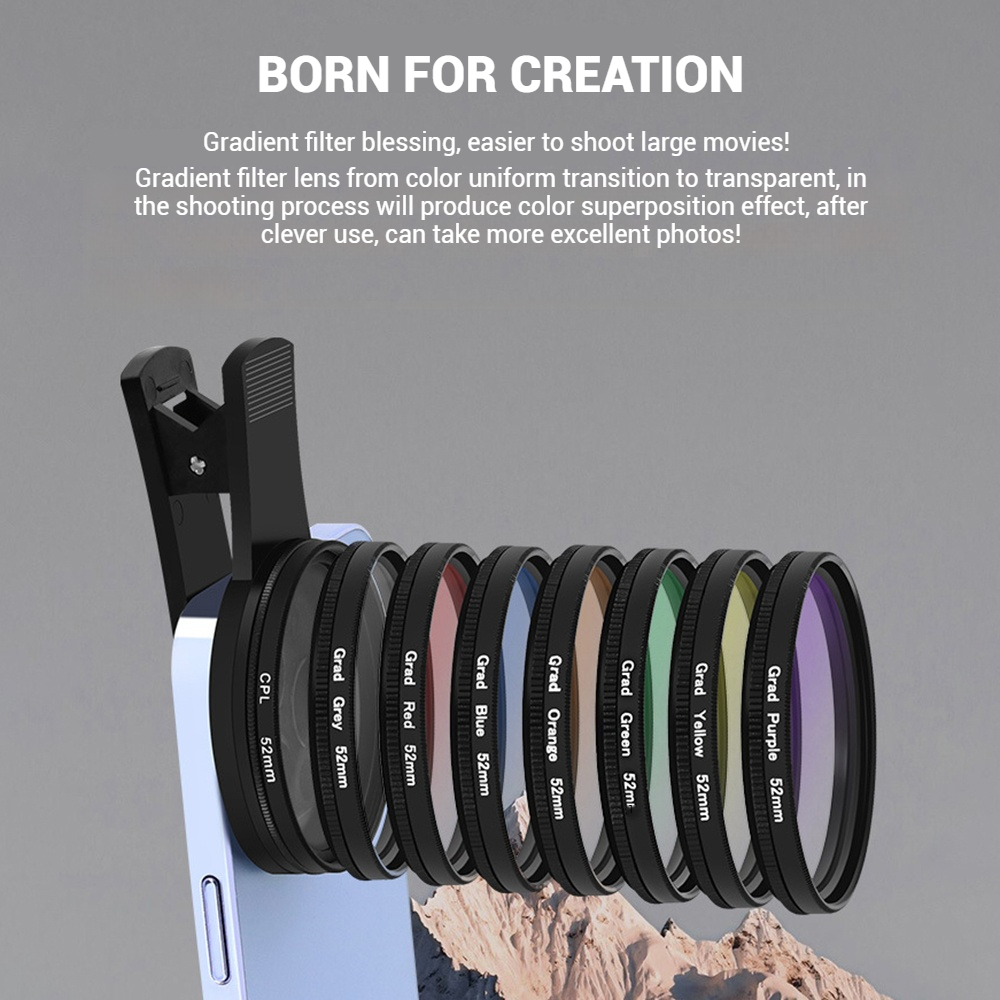Lensa Ponsel 52MM Universal Po - Phone Accessories Usa ulasan dan harga