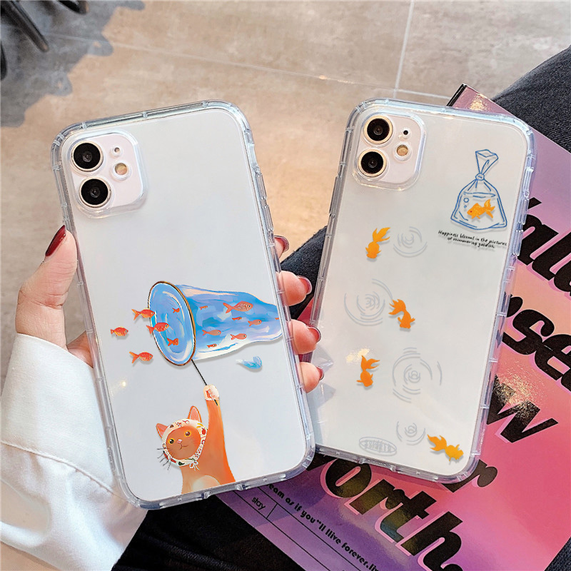 Casing HP Transparan Motif Ika - Phone Case Clear ulasan dan harga