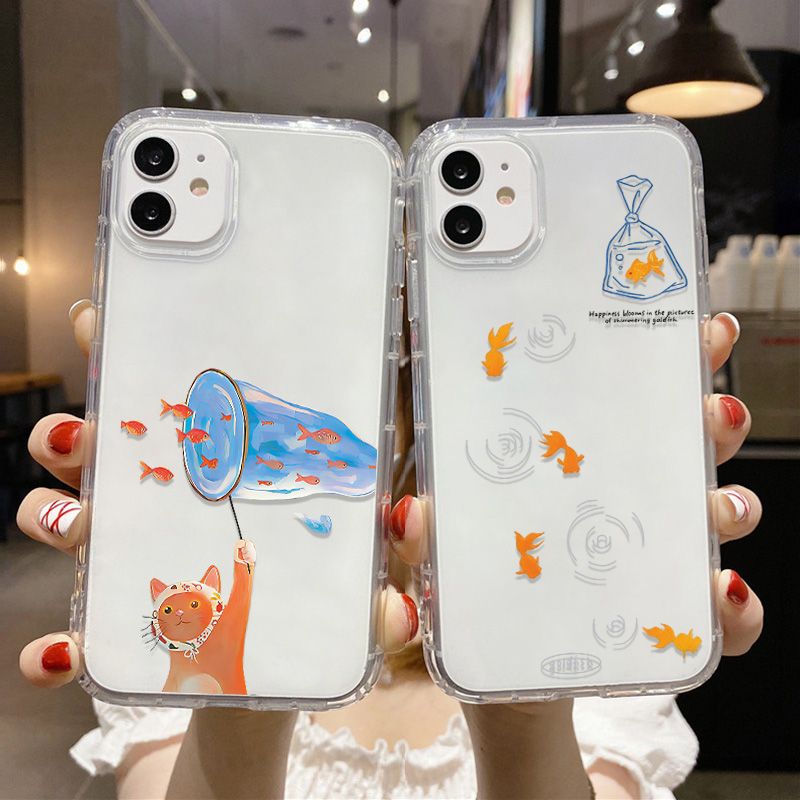 Casing HP Transparan Motif Ika - Phone Case Clear ulasan dan harga