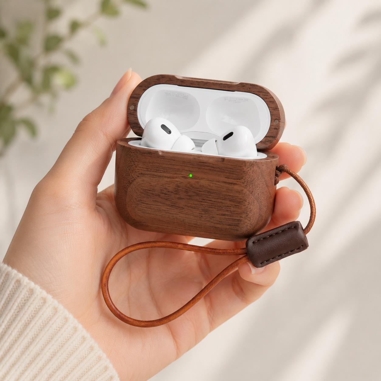 Casing AirPods Kayu Walnut Mew - Airpod Case Cover ulasan dan harga