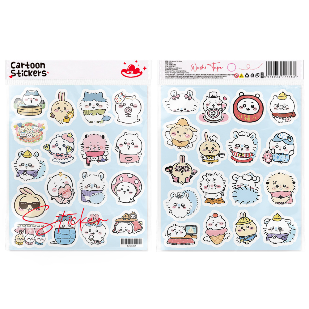 100 Buah Stiker Chiikawa Lucu  - Phone Accessories For Kids ulasan dan harga