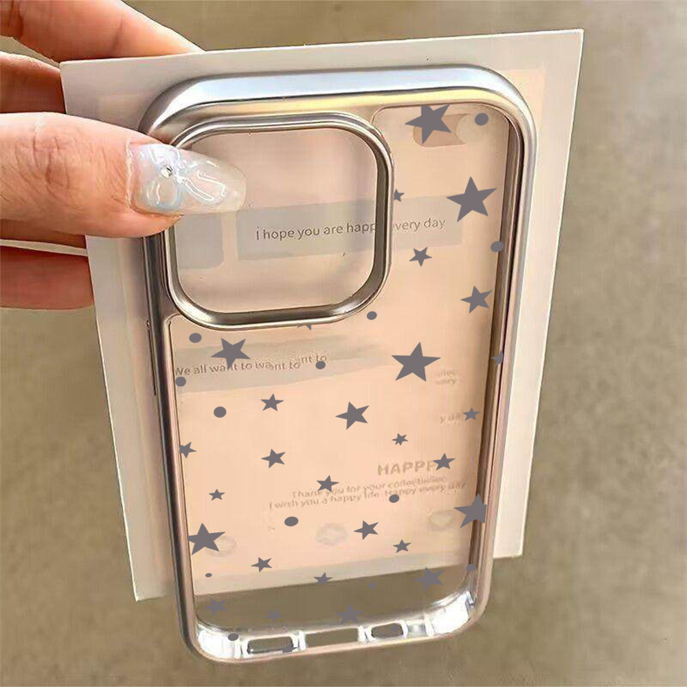 Casing Transparan Y2K Stars Fa - Phone Case Clear ulasan dan harga