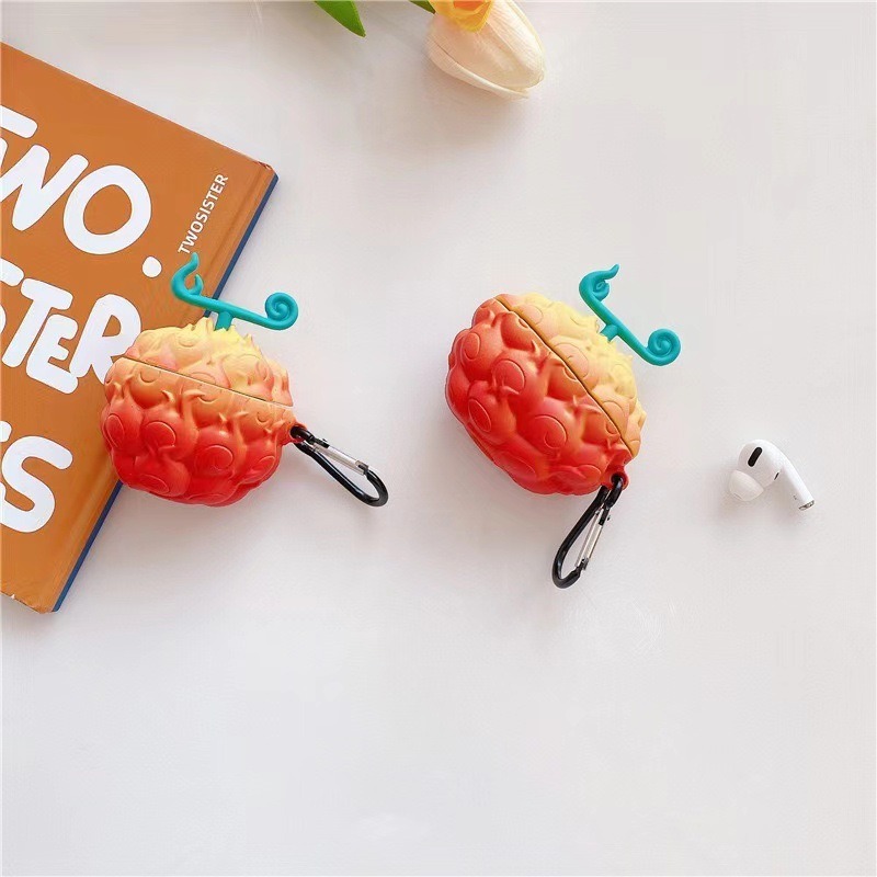 Casing Silikon Buah Iblis Luff - Airpod Case Cover ulasan dan harga