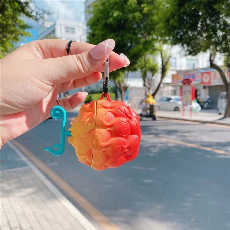 Casing Silikon Buah Iblis Luff - Airpod Case Cover ulasan dan harga