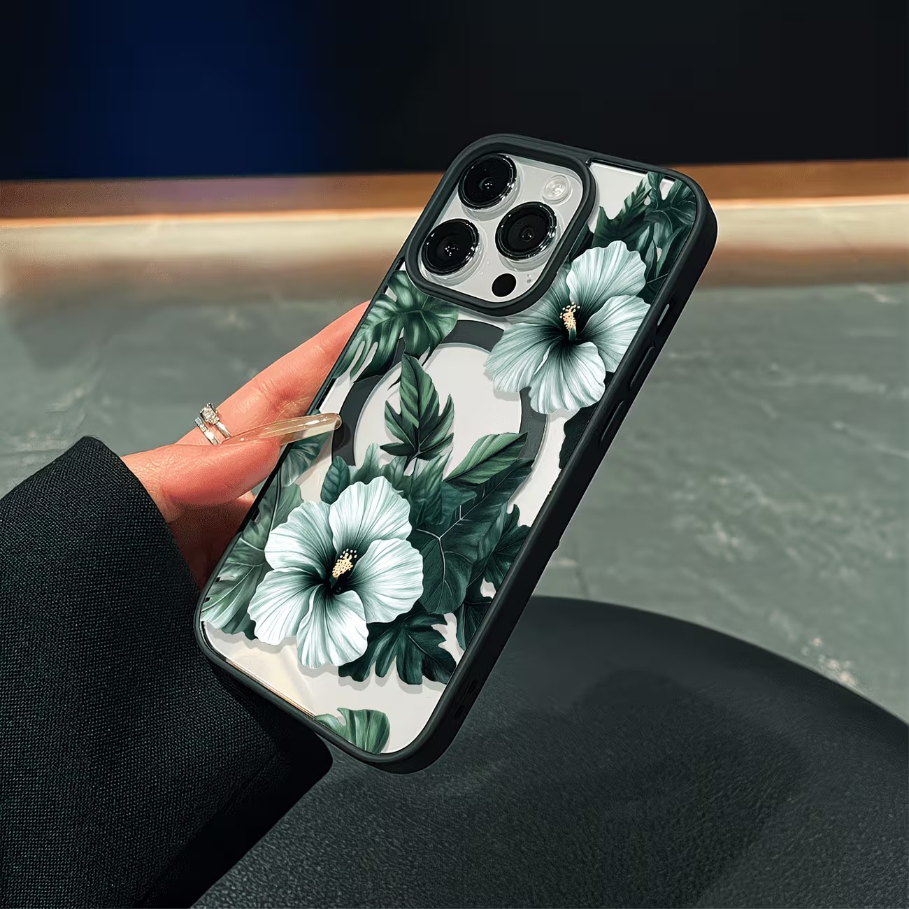 Casing Ponsel Motif Bunga Hija - Phone Case Clear ulasan dan harga